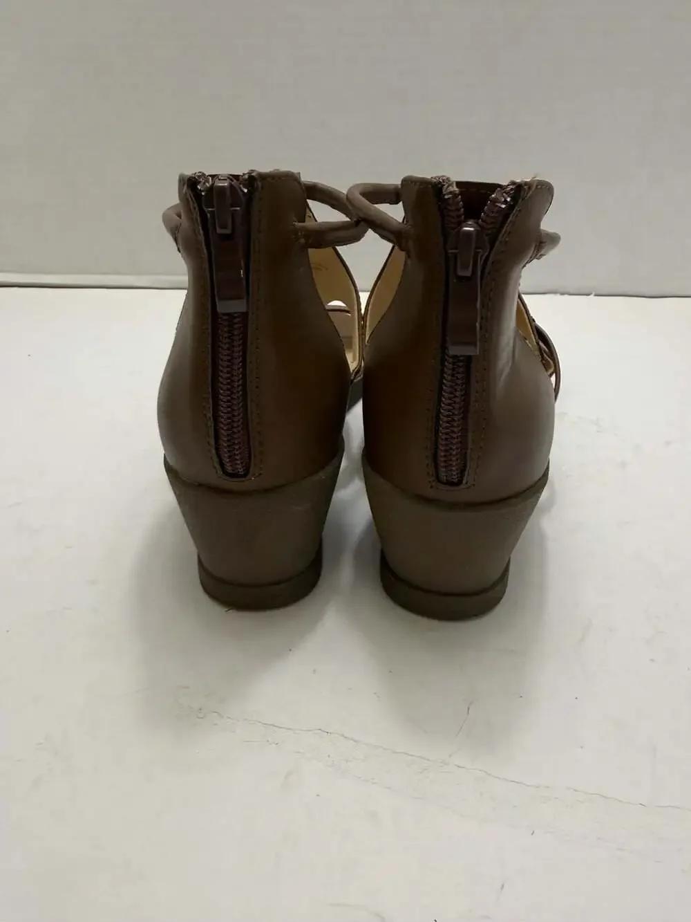 Journee Collection Trayle Wedge Sandal in Brown